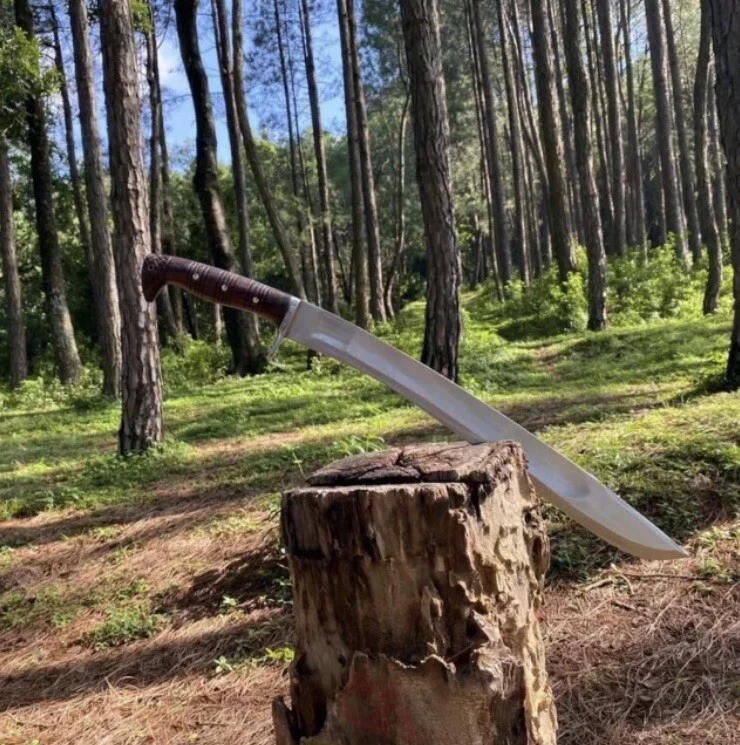 Custom Handmade Carbon Steel Blade Survival Kukri Sword | Hunting Sword Camping