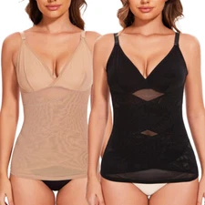 Womens Shapewear Compression Vest Camisole Tank Tops Tummy Control Cami Shaper 