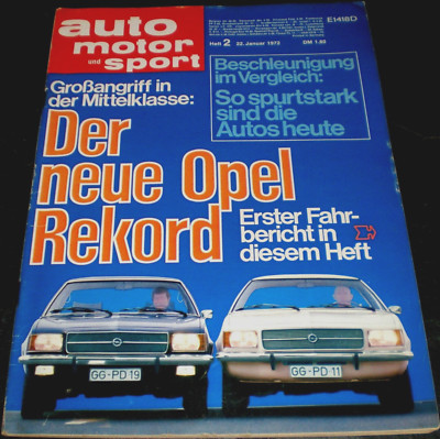 AMS 02/72 Test Autobianchi A112 Abarth,Opel Rekord + Opel Rekord Coupe,Tatra V8