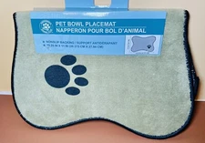 Greenbrier Kennel Club Pet Bowl Placemats Bone Shaped Design Non Slip Backing