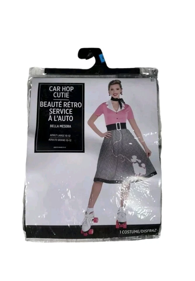 HALLOWEEN COSTUME "SUIT YOURSELF 50’s Car Hop Cutie Dress Women LARGE (10-12)NEW - Image 2 of 3