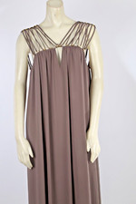 BCBGMaxAzria Audrii Spanish Moss Multi Strap Pleated Maxi Dress Formal Size XS