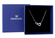 New Gift Box SWAROVSKI 5520576 Rhodium Crystal Infinity Pendant Chain Necklace