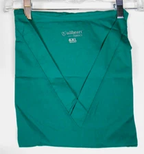 UNISEX Scrub Top 6X V Neck Shirt DARK GREEN
