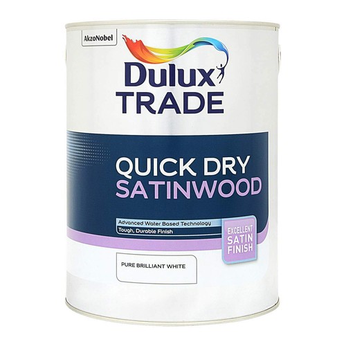 Dulux Trade Quick Dry Satinwood Pure Brilliant White eBay