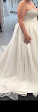 Ivory pearl bridal overskirt size 14 nwt