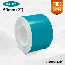 AQUA BLUE 2" 50mm PIN STRIPE Car Model Bike Streamline TAPE Decal Vinyl Sticker