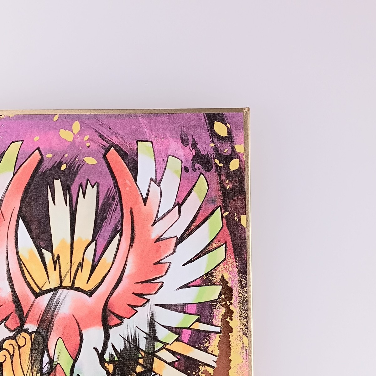 Ho-oh Pokemon Shikishi Art Gold Japanese No.14 Very Rare Ho-oh Pokemon Shikishi Art Gold Japanese No.14 Very Rare