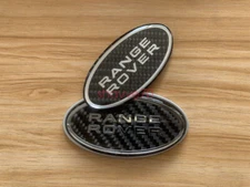 Carbon Fiber Silver For Land Rover Range Rover Grille / tail Gate Oval Badge