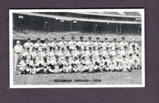 1956 Post Card Baltimore Orioles Team Post Card George Kell