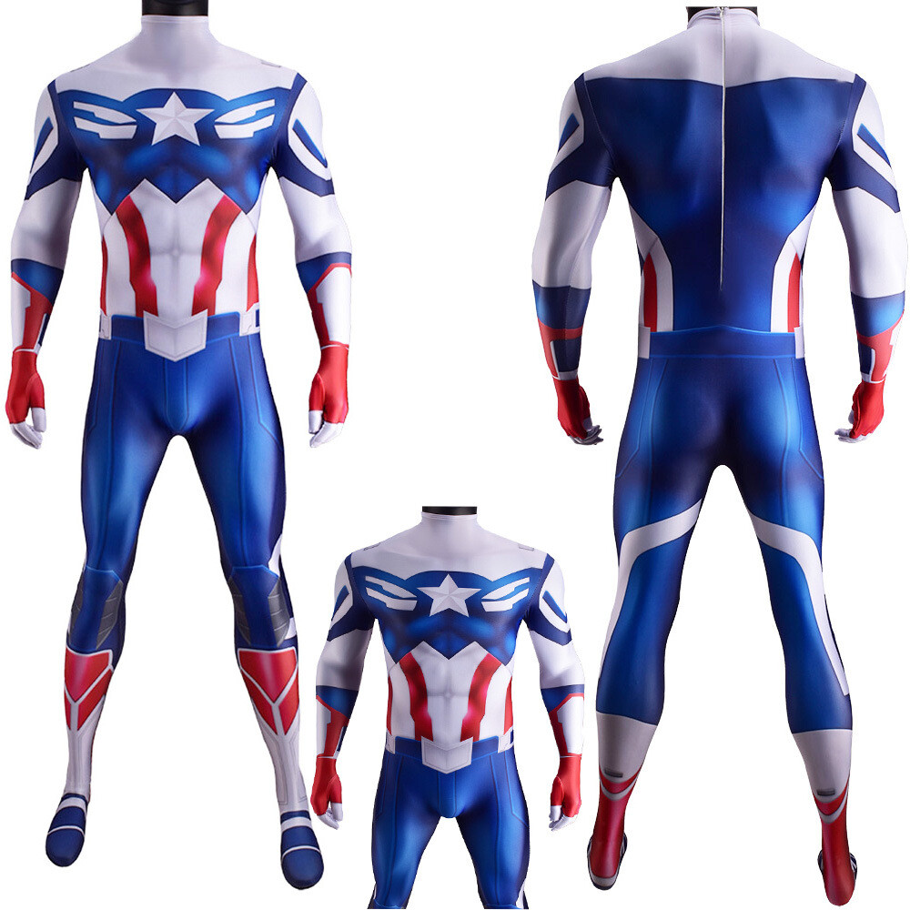 Mono Falcon Capitán América Juegos con disfraces Traje de superhéroe Hombres Disfraz Halloween Reino Unido