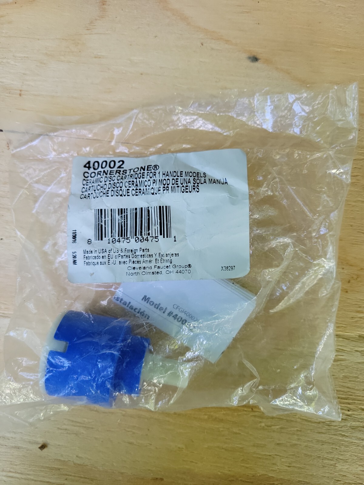 NEW Cornerstone 40002 Ceramic Disc Cartridge for One Handle Faucets CFG ...