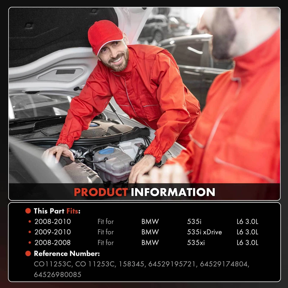 Compresor de aire acondicionado con polea de 7 ranuras para BMW E60 F10 535i 535i xDrive 535xi L6 3,0 L Foto 3 de 4