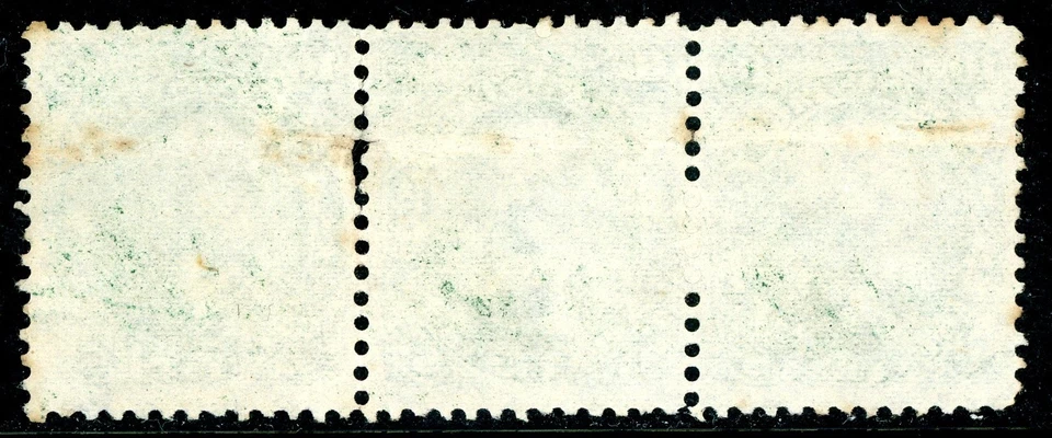 USA 1861 Washington 10¢ Green STRIP OF THREE Scott #68 Used N924 - Image 2 of 4