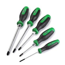 5Piece Phillips Screwdriver Set, Magnetic Screwdriver Set, S2 Steel, SureGrip...