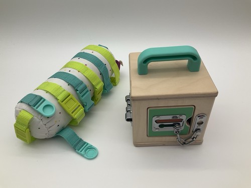 Lovevery Buckle Barrel & Lockbox 19-20-21- 22-23-24 Months Montessori Activity