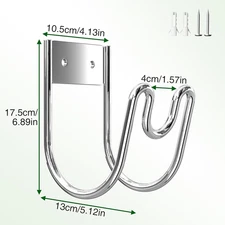 Stainless Steel Garden Hose Holder Silver SS304 Water Hose Holder Wall Mounted