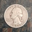 1954 Washington Quarter Silver Circulated US Coin 25C