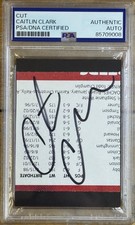 Caitlin Clark Signed Auto 2.5x3.5 cut Indian Fever PSA/DNA Slab Iowa Hawkeyes