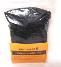Carhartt Cotton Blend Filter-Pocket Neck Gaiter Black, One Size Adjustable Cord