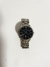 Emporio Armani Men Watch Quartz Navy Dial Steel Chronograph AR1847 43mm