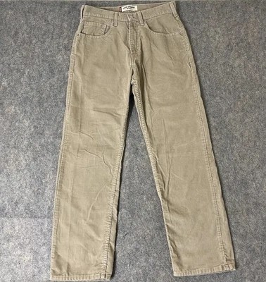 VTG Levi’s 569 Pants Mens 32x34 (32x33) Corduory Khaki Loose Straight Y2K - Image 1 of 4