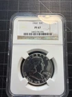 USA Silver Franklin Half Dollar 1960 Proof 67 NGC