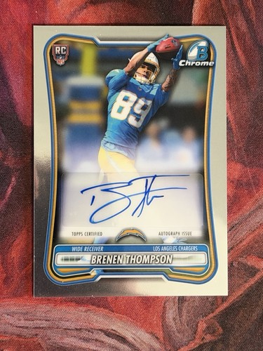 Brenen Thompson – 2026 Bowman Football · Base Chrome Rookie Autographs #BCRA-BT Brenen Thompson