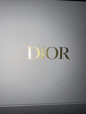 Large Dior Storage Box Pebbled White With Gold Logo Authentic NEW 12.5  x9  x4.5  