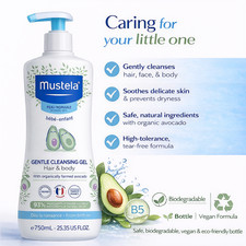 Mustela Bebe Gentle Cleansing Gel for Hair and Body 750ml
