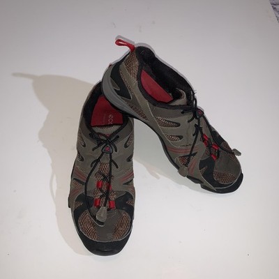 ECCO Shoes Mens Size 10 Brown Mesh Hiking Trail Walking Sneakers Outdoor Grip