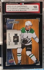 22-23 UD Engrained Wyatt Johnston  Rookie Oak Variant 🚨🚨🚨 KSA 10 Gem Mint 