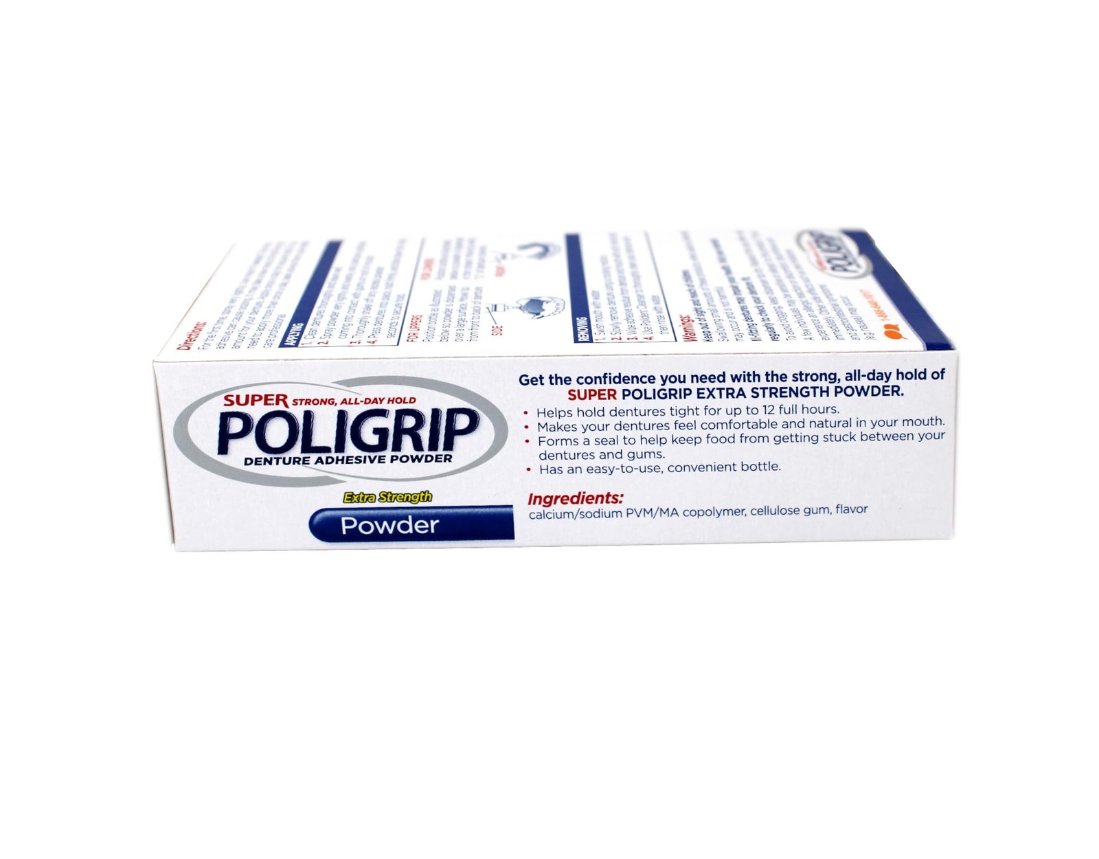 SUPER POLIGRIP Extra Strength Denture Adhesive Powder 1.60 oz (Pack of 2)