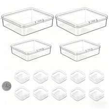Aitoper 14 PCS Clear Plastic Small Storage Containers with Lids, Mini