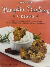 2 Packs Trader Joe's TJ Divine Pumpkin Cranberry Crisps 5.3 oz Each