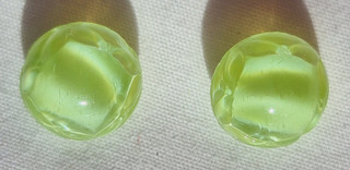 Glass Buttons 2 x 13mm Vintage