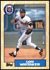 Lou Whitaker 1987 Topps #661 Detroit Tigers MLB READ FREE SHIPPING AutographDen