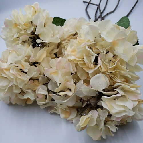 Large Faux Hydrangea Long Stem 27" Artificial Flowers Realistic Floral Pick 6 PC - Picture 11 of 13