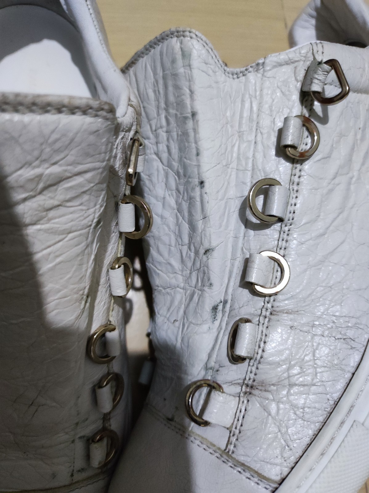 Balenciaga arena low white size 7 EU40 leather sneakers thumbnail 2