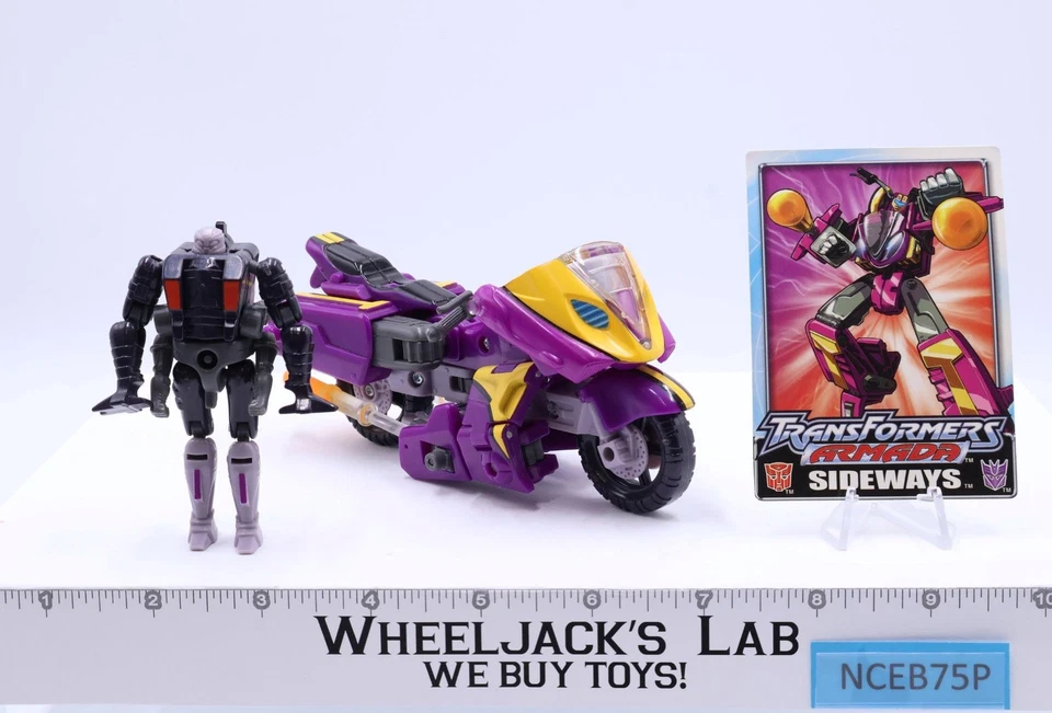 Sideways Super-con 100% Complete Armada 2002 Hasbro Transformers Action Figure - Image 2 of 4