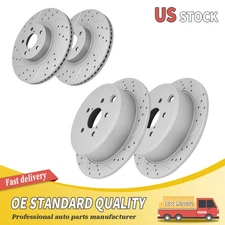 Front & Rear Drilled Brake Rotors For Subaru BRZ Forester Impreza Legacy Outback