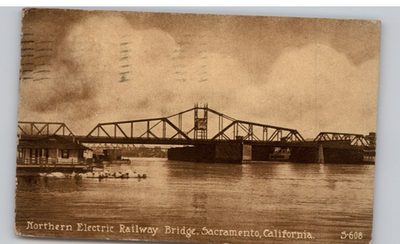 #ad Northern Electric Railway Bridge Sacramento California Postcard $7.99