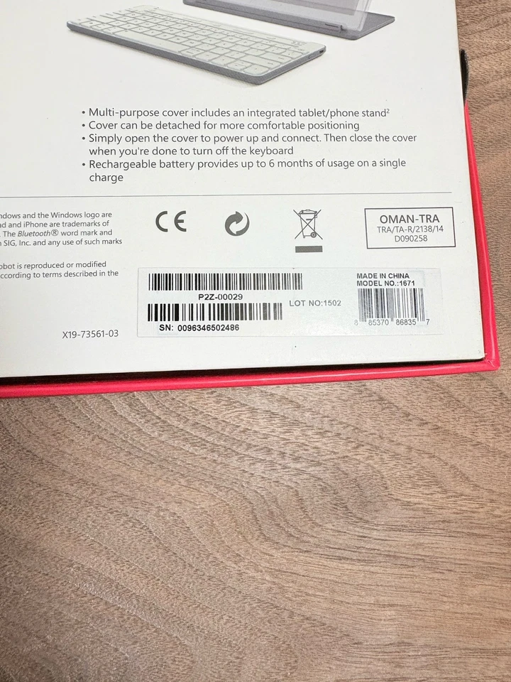 Microsoft Universal Mobile Keyboard Wireless New, Factory Sealed - Image 3 of 4