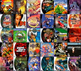 1999 Sega Dreamcast Ultimate Mosaic - 184 Game Box Art - 20"x16" Vinyl Poster
