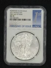 2017 W Burnished Silver Eagle FDOI MS70 #520