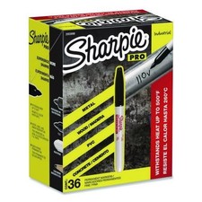 Sharpie 2003898 Industrial Permanent Marker Value-Pack, Fine Bullet Tip, Black