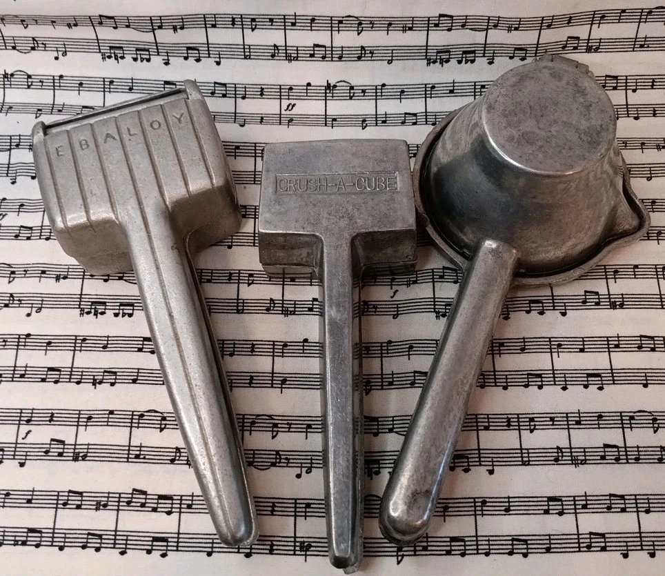 Vintage Kitchen Gadgets Aluminum Ice Crusher Juicer Lot