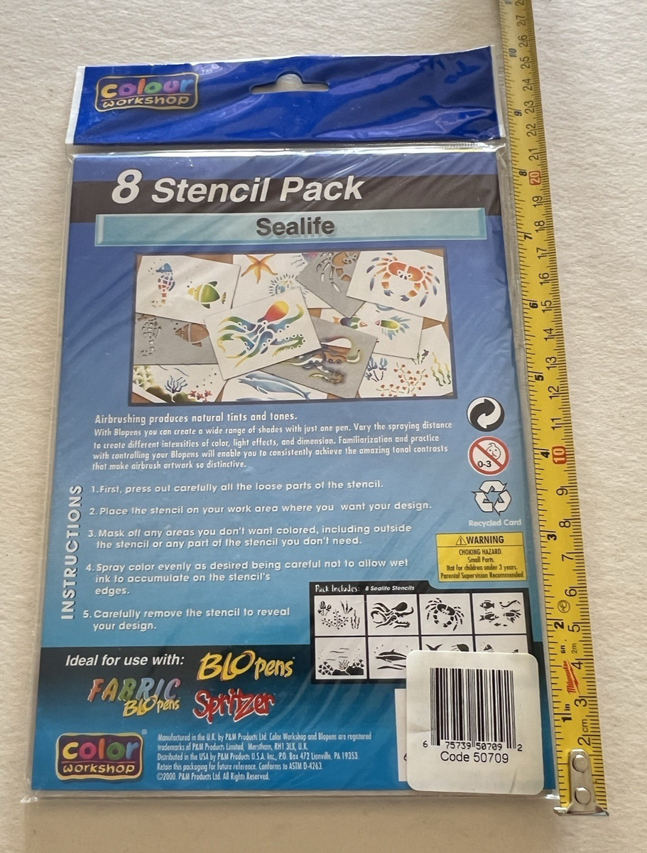 Vintage Color Workshop Stencil Pack Lot Of 2 Wildlife & Sealife | eBay