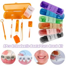 Orthodontic Oral Care Kit 8pcs Set for Braces Retainer Cleaning Tools