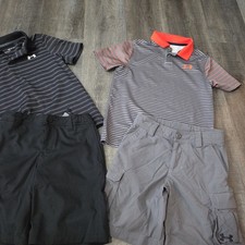 All UNDER ARMOUR Golf Lot NWOT Shorts  Shirts Boy's Small 8 10 Excellent